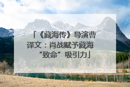 《藏海传》导演曹译文：肖战赋予藏海“致命”吸引力