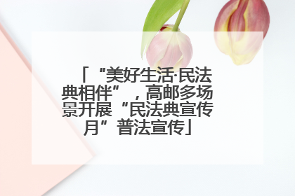 “美好生活·民法典相伴”，高邮多场景开展“民法典宣传月”普法宣传