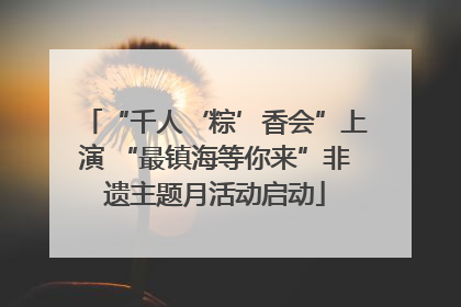 “千人‘粽’香会”上演 “最镇海等你来”非遗主题月活动启动