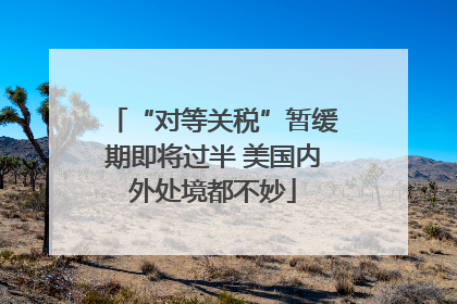 “对等关税”暂缓期即将过半 美国内外处境都不妙