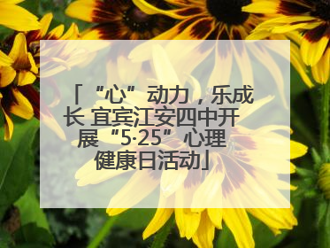“心”动力，乐成长 宜宾江安四中开展“5·25”心理健康日活动
