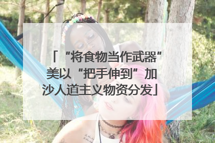 “将食物当作武器” 美以“把手伸到”加沙人道主义物资分发