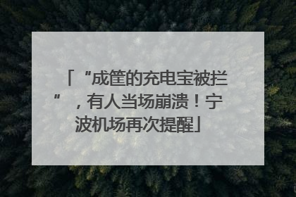 “成筐的充电宝被拦”，有人当场崩溃！宁波机场再次提醒