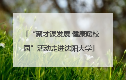 “聚才谋发展 健康暖校园”活动走进沈阳大学