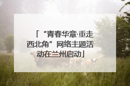 “青春华章·重走西北角”网络主题活动在兰州启动