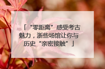 “零距离”感受考古魅力，浙些场馆让你与历史“亲密接触”