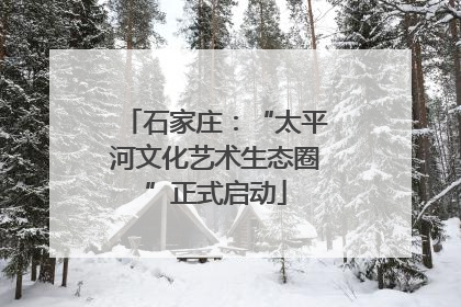 石家庄：“太平河文化艺术生态圈”正式启动