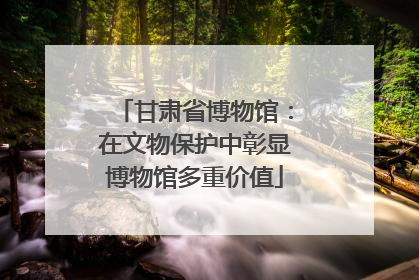 甘肃省博物馆：在文物保护中彰显博物馆多重价值