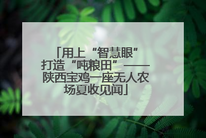 用上“智慧眼” 打造“吨粮田”——陕西宝鸡一座无人农场夏收见闻