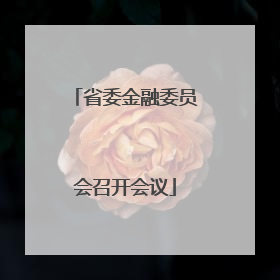 省委金融委员会召开会议