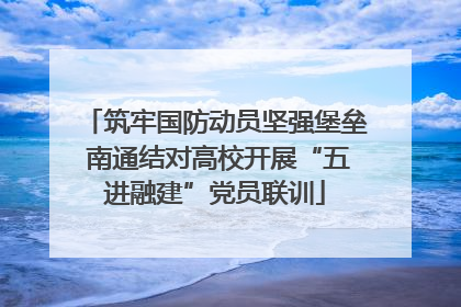 筑牢国防动员坚强堡垒 南通结对高校开展“五进融建”党员联训