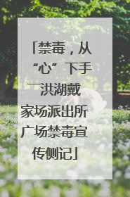 禁毒，从“心”下手――洪湖戴家场派出所广场禁毒宣传侧记