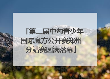 第二届中匈青少年国际魔方公开赛郑州分站赛圆满落幕