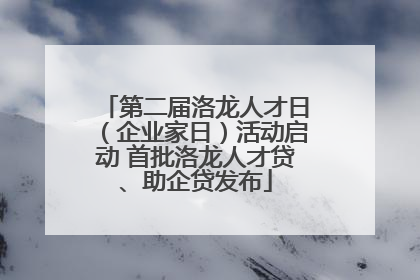 第二届洛龙人才日（企业家日）活动启动 首批洛龙人才贷、助企贷发布