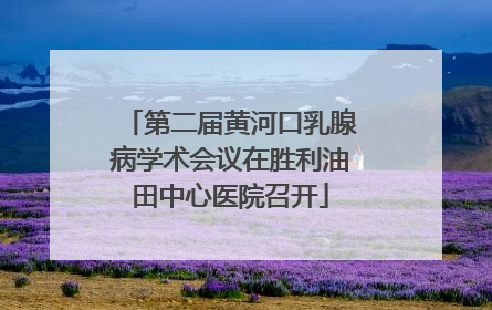 第二届黄河口乳腺病学术会议在胜利油田中心医院召开
