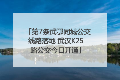 第7条武鄂同城公交线路落地 武汉K25路公交今日开通