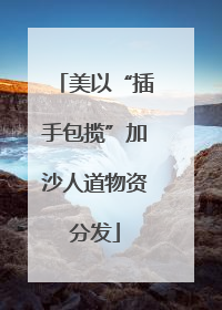 美以“插手包揽”加沙人道物资分发