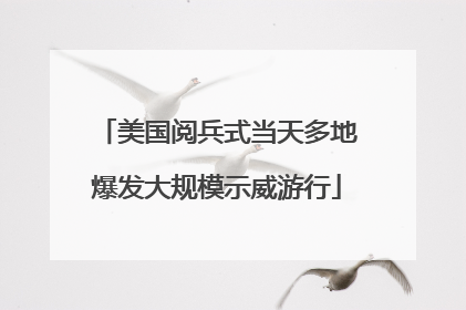 美国阅兵式当天多地爆发大规模示威游行