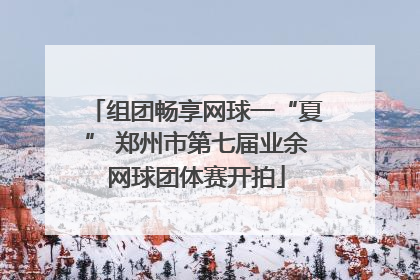 组团畅享网球一“夏” 郑州市第七届业余网球团体赛开拍