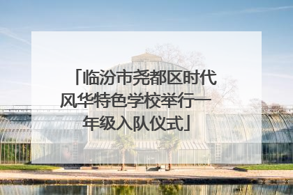 临汾市尧都区时代风华特色学校举行一年级入队仪式