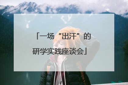 一场“出汗”的研学实践座谈会
