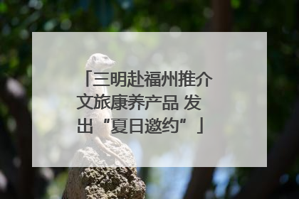 三明赴福州推介文旅康养产品 发出“夏日邀约”