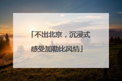 不出北京，沉浸式感受加勒比风情