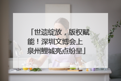 世遗绽放，版权赋能！深圳文博会上 泉州鲤城亮点纷呈