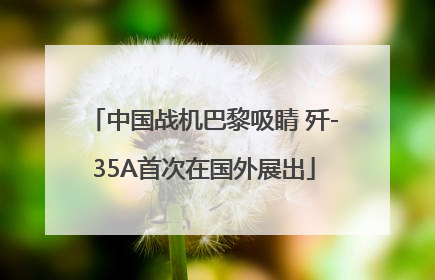 中国战机巴黎吸睛 歼-35A首次在国外展出