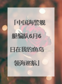 中国海警舰艇编队6月6日在我钓鱼岛领海巡航