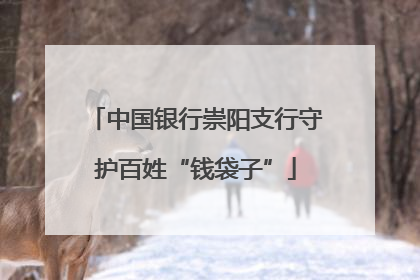 中国银行崇阳支行守护百姓“钱袋子”