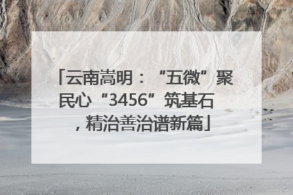 云南嵩明：“五微”聚民心“3456”筑基石，精治善治谱新篇