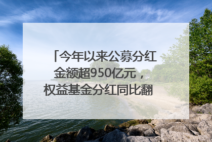 今年以来公募分红金额超950亿元，权益基金分红同比翻倍｜招财猫