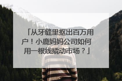 从牙缝里抠出百万用户！小鹿妈妈公司如何用一根线撬动市场？