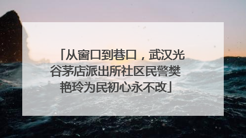 从窗口到巷口，武汉光谷茅店派出所社区民警樊艳玲为民初心永不改