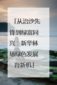 从治沙先锋到绿富同兴：新华林场绿色发展育新机