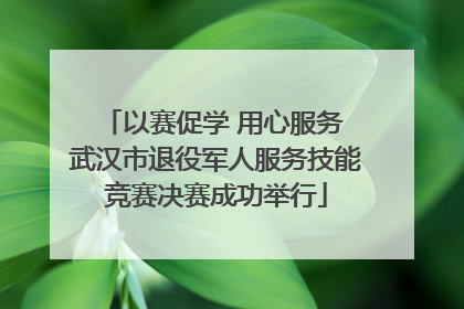 以赛促学 用心服务 武汉市退役军人服务技能竞赛决赛成功举行