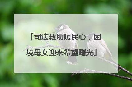 司法救助暖民心，困境母女迎来希望曙光