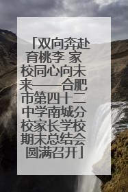 双向奔赴育桃李 家校同心向未来——合肥市第四十二中学南城分校家长学校期末总结会圆满召开