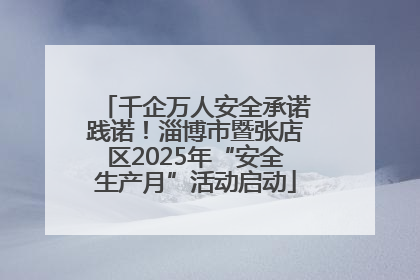 千企万人安全承诺践诺！淄博市暨张店区2025年“安全生产月”活动启动