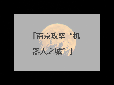 南京攻坚“机器人之城”