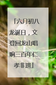 六月初八龙诞日，文登回龙山唱响三百年仁孝非遗