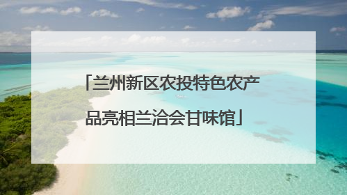 兰州新区农投特色农产品亮相兰洽会甘味馆