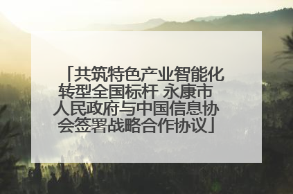 共筑特色产业智能化转型全国标杆 永康市人民政府与中国信息协会签署战略合作协议