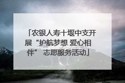 农银人寿十堰中支开展“护航梦想 爱心相伴” 志愿服务活动