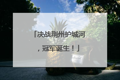 决战荆州护城河，冠军诞生！