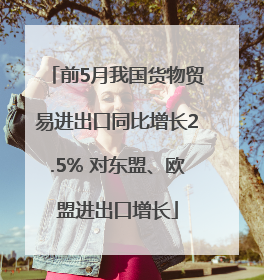 前5月我国货物贸易进出口同比增长2.5% 对东盟、欧盟进出口增长