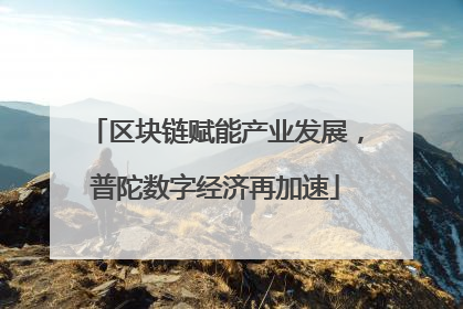 区块链赋能产业发展，普陀数字经济再加速