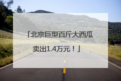 北京巨型百斤大西瓜卖出1.4万元！