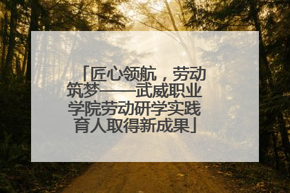 匠心领航，劳动筑梦——武威职业学院劳动研学实践育人取得新成果